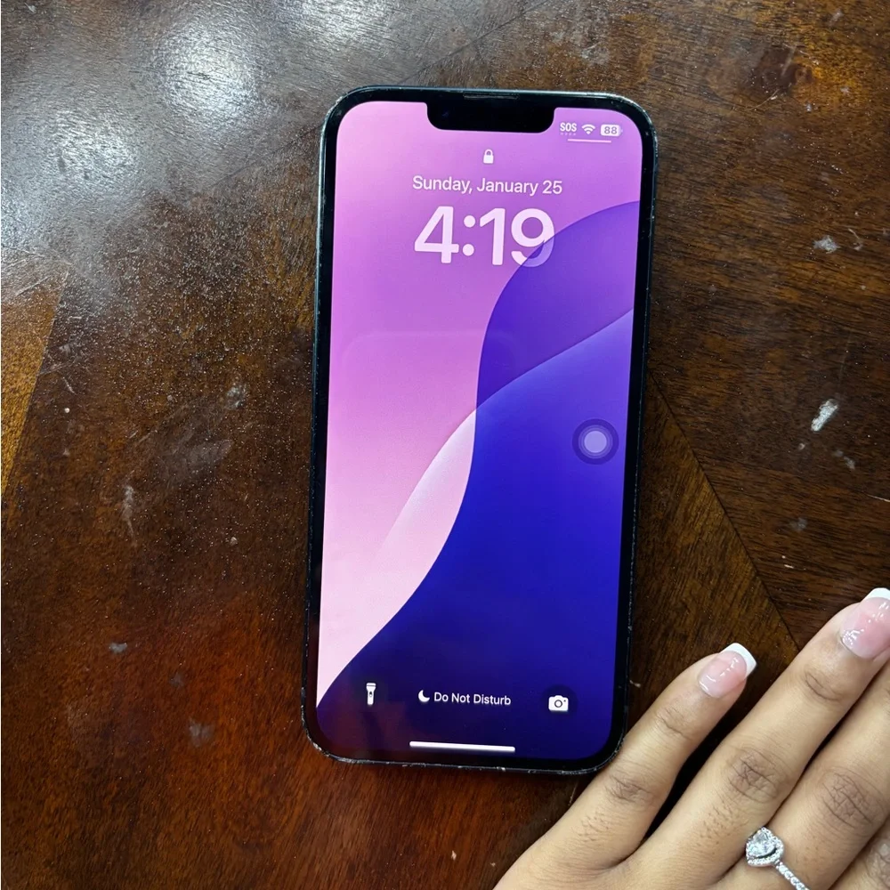Apple Smartphone with Black Frame